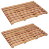 Vidaxl Bath Tappet 2 pezzi Acacia Solid Acacia 56x37 cm