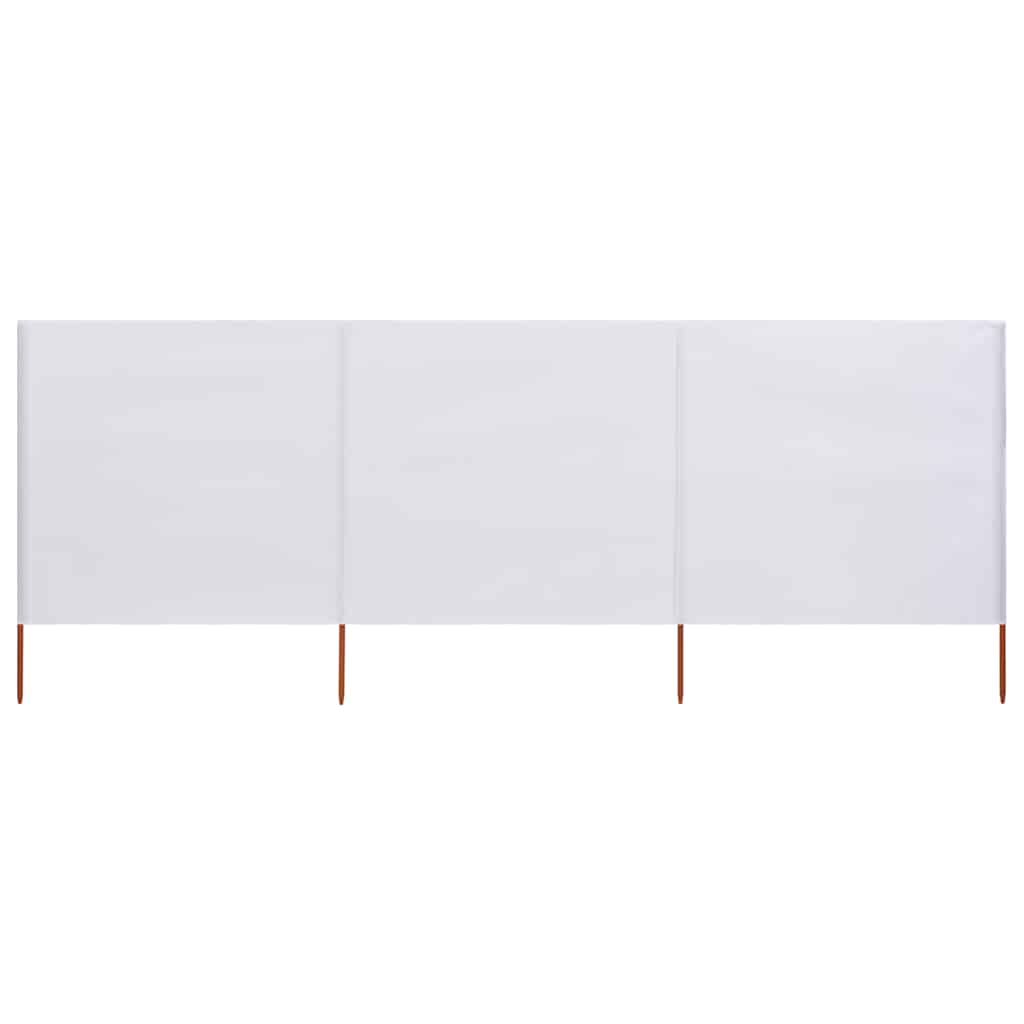 Vidaxl Paradone 3 pannelli 400x80 cm tessuto bianco