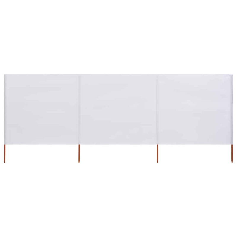 Vidaxl windscherm 3-panelen 400x80 cm stof zandwit