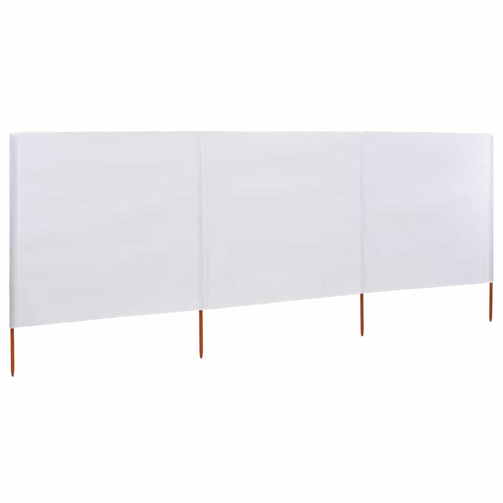 Vidaxl Paradone 3 pannelli 400x80 cm tessuto bianco