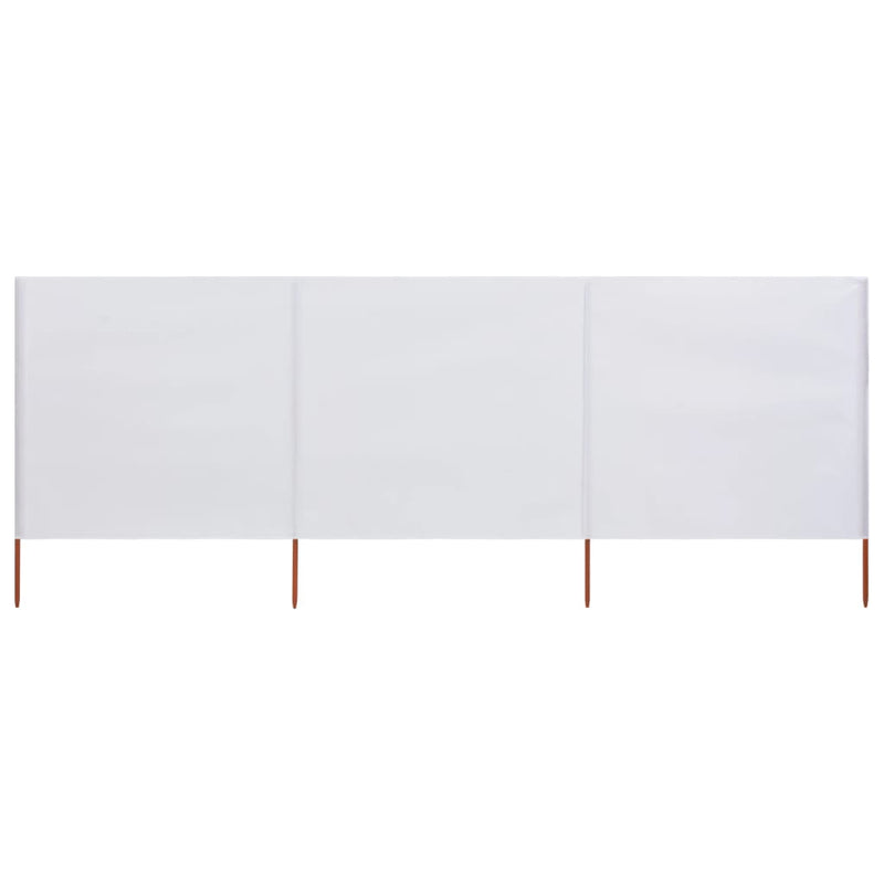 Vidaxl windscherm 3-panelen 400x160 cm stof zandwit