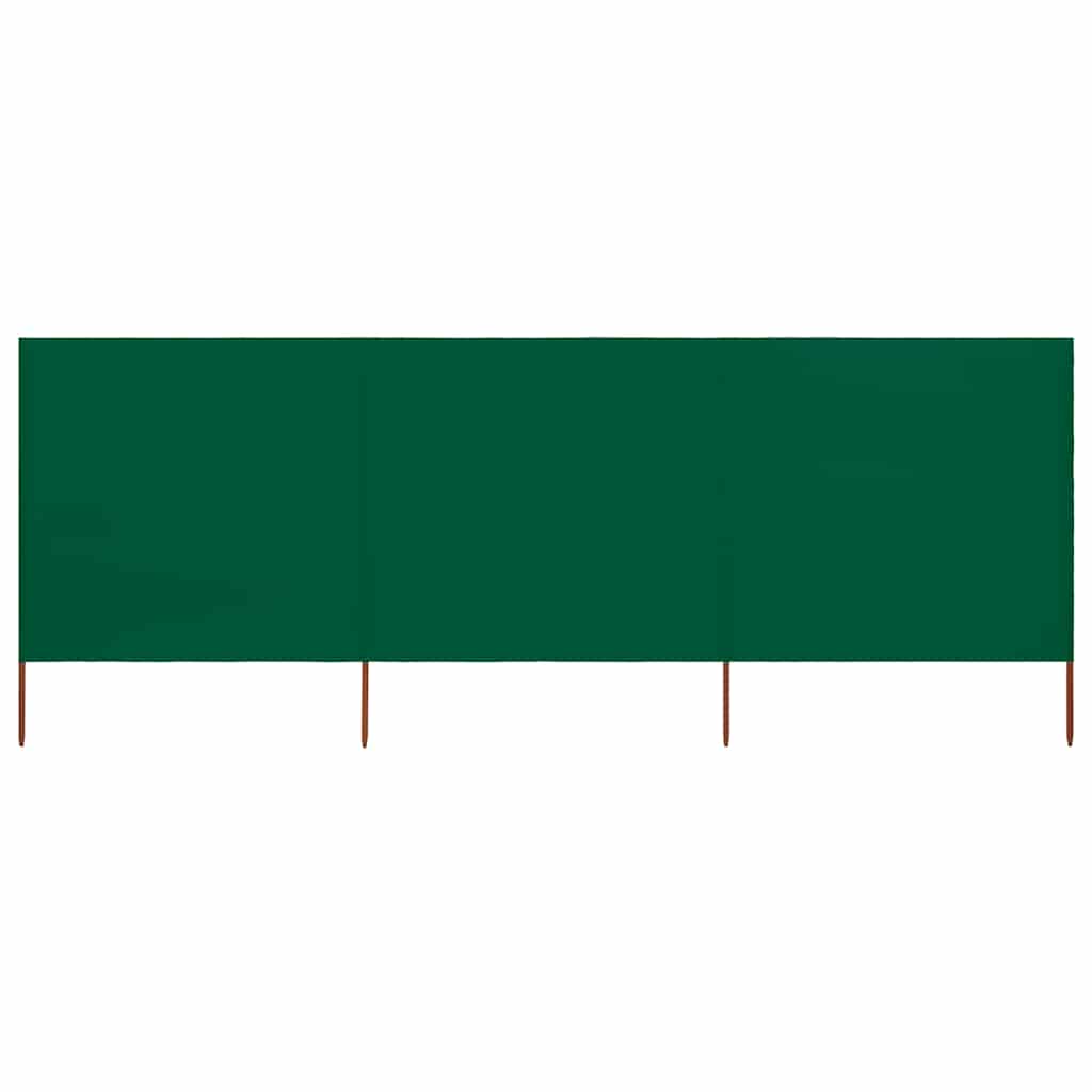 VidaXL Windshield 3 panels 400x160 cm Fabric green