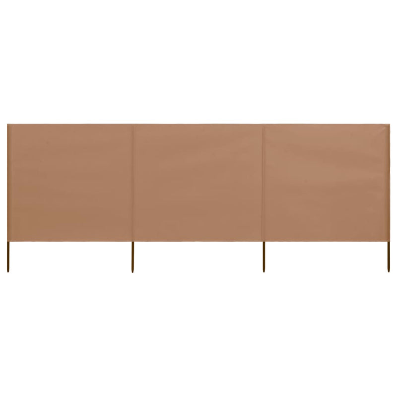 Parabrisas Vidaxl 3 paneles 400x160 cm Taupe de tela