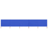Vidaxl windscherm 5-panelen 600x80 cm stof azuurblauw