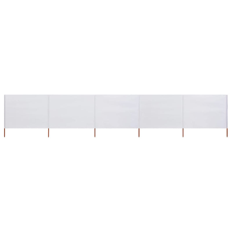 Vidaxl windscherm 5-panelen 600x160 cm stof zandwit