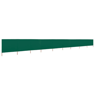 Vidaxl windscherm 9-panelen 1200x80 cm stof groen