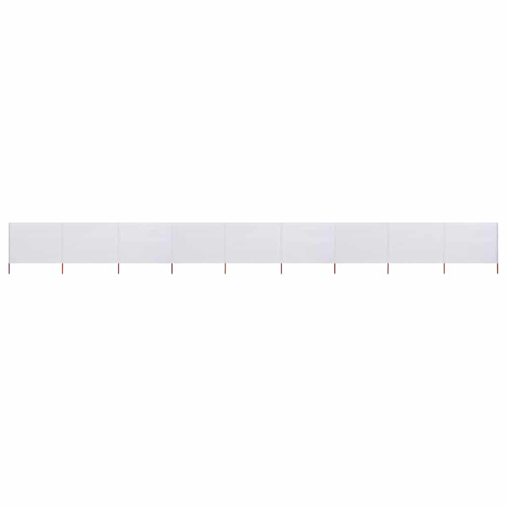 Vidaxl windscherm 9-panelen 1200x120 cm stof zandwit