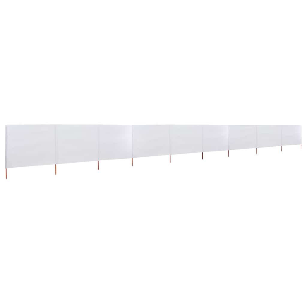 Vidaxl windscherm 9-panelen 1200x120 cm stof zandwit