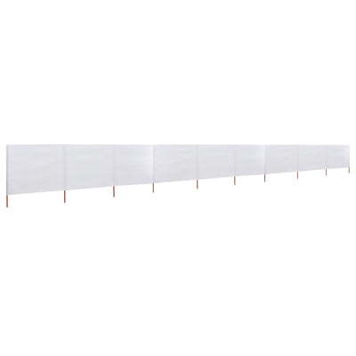 Vidaxl Parature 9 Pannelli 1200x160 cm Fabric White
