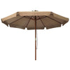Parasol Vidaxl con polo de madera 330 cm Taupe