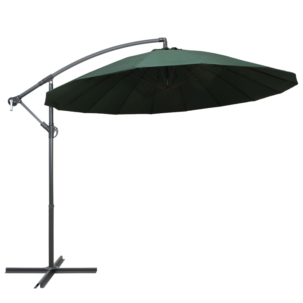 Ombrellone galleggiante Vidaxl con palo in alluminio 3 m verde