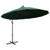 Ombrellone galleggiante Vidaxl con palo in alluminio 3 m verde