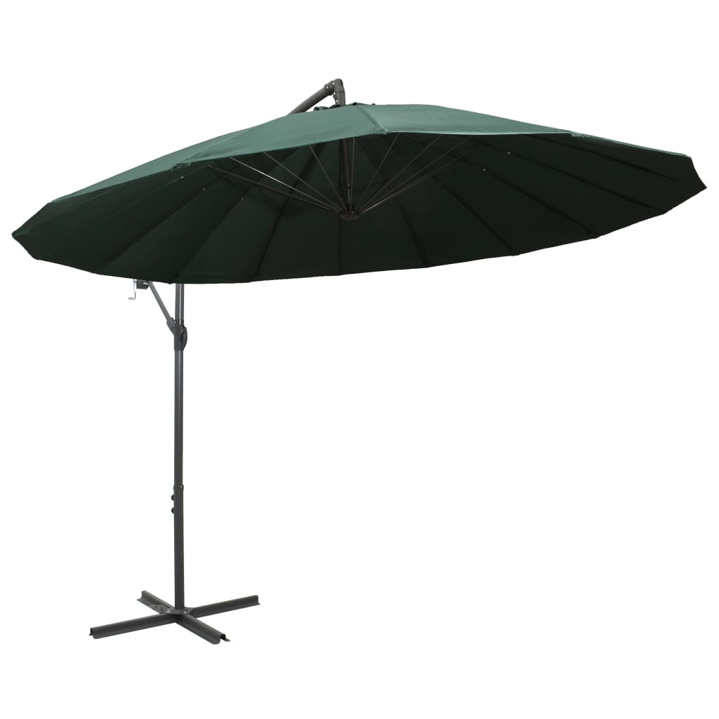 Ombrellone galleggiante Vidaxl con palo in alluminio 3 m verde