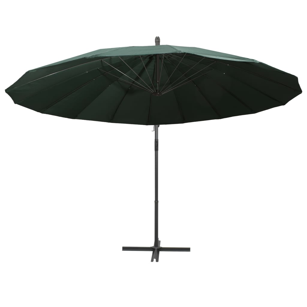 Ombrellone galleggiante Vidaxl con palo in alluminio 3 m verde