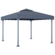 Vidaxl Arbor 300x300 cm Antracite in alluminio