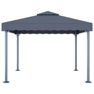 Vidaxl Arbor 300x300 cm Antracite in alluminio