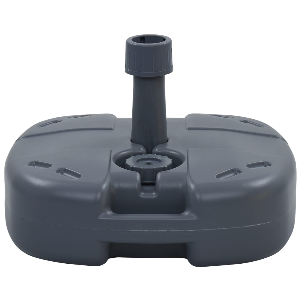 Vidaxl Parasol Foot portátil lleno de agua de arena gris