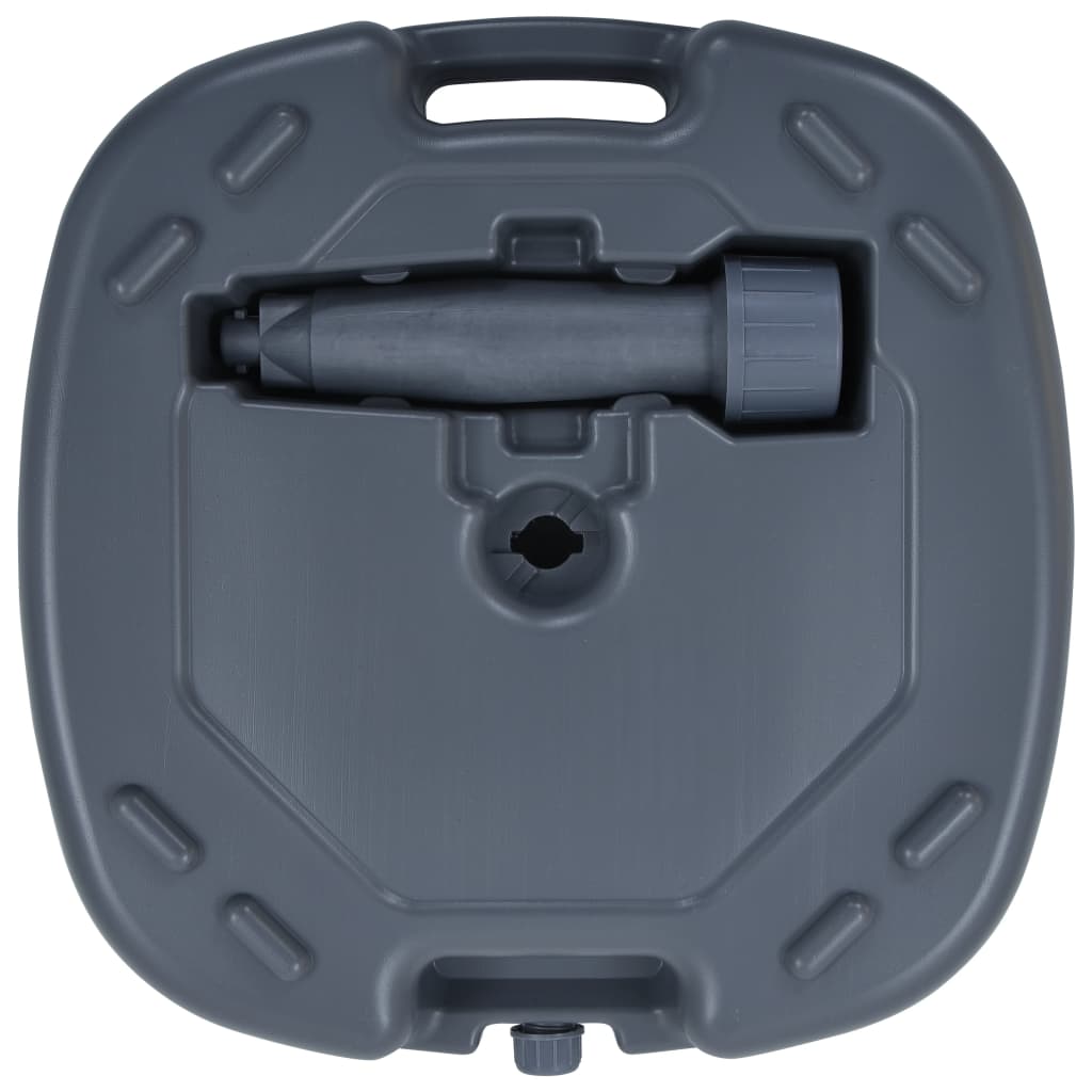 Vidaxl Parasol Foot portátil lleno de agua de arena gris