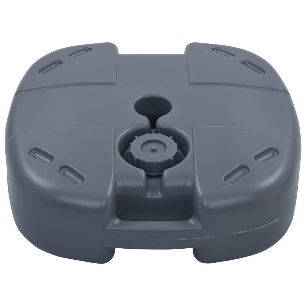 Vidaxl Parasol Foot portátil lleno de agua de arena gris