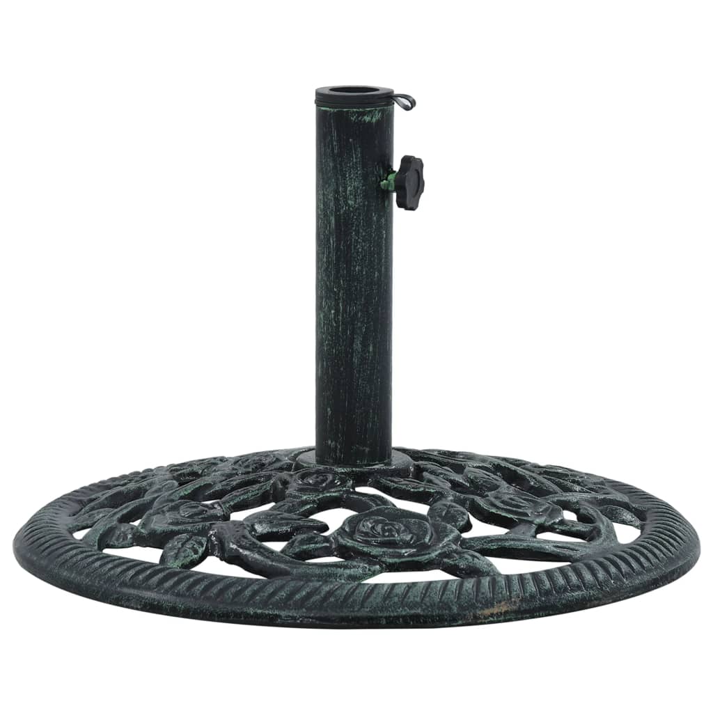 Vidaxl parasolvoet 9 kg 40 cm gietijzer groen