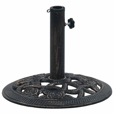 Vidaxl parasolvoet 9 kg 40 cm gietijzer zwart en bronskleurig