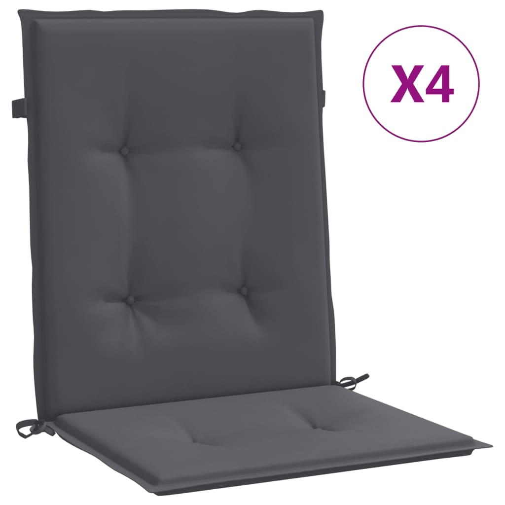 Vidaxl Sedie Garden Cushion Bass Back Oxford Fabric Anthracite Color