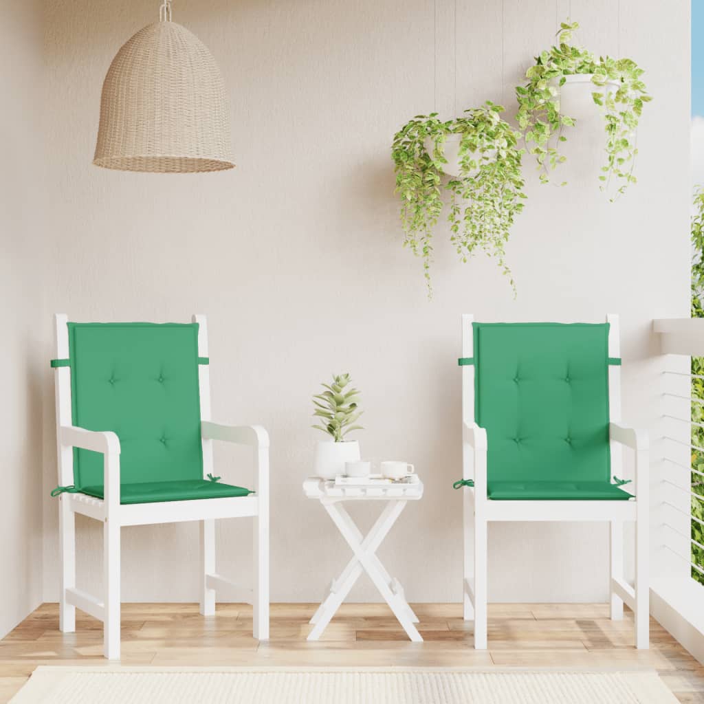 Cuscini da giardino Vidaxl Badia posteriore 2 St 100x50x3 cm tessuto oxford verde