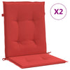 Cojines de silla de jardín de Vidaxl bajo 2 st 100x50x3 cm oxford tela roja