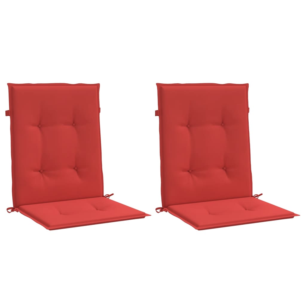 Cojines de silla de jardín de Vidaxl bajo 2 st 100x50x3 cm oxford tela roja