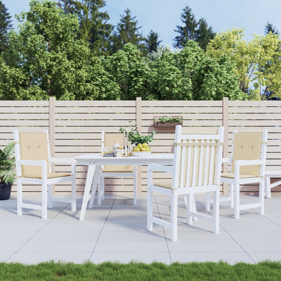 Cojines de silla de jardín de Vidaxl baja hacia atrás 4 pcs 100x50x3 cm Oxford Fabric beige