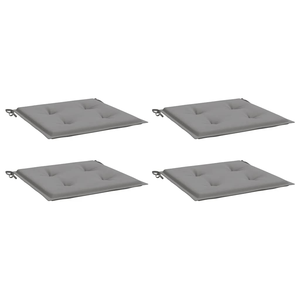 Cuscini da sedia da giardino Vidaxl 4 pezzi 40x40x3 cm tessuto oxford grigio