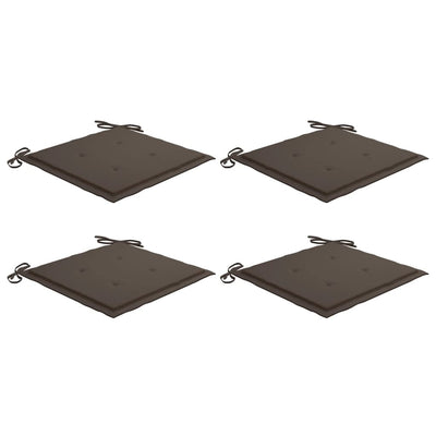 Cojines de silla de jardín Vidaxl 4 PCS 40x40x3 CM Oxford Fabric Taupe