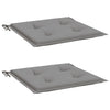 Vidaxl tuinstoelkussens 2 st 50x50x4 cm stof grijs