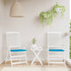 Cuscini da sedia da giardino Vidaxl 2 St 50x50x3 cm tessuto blu