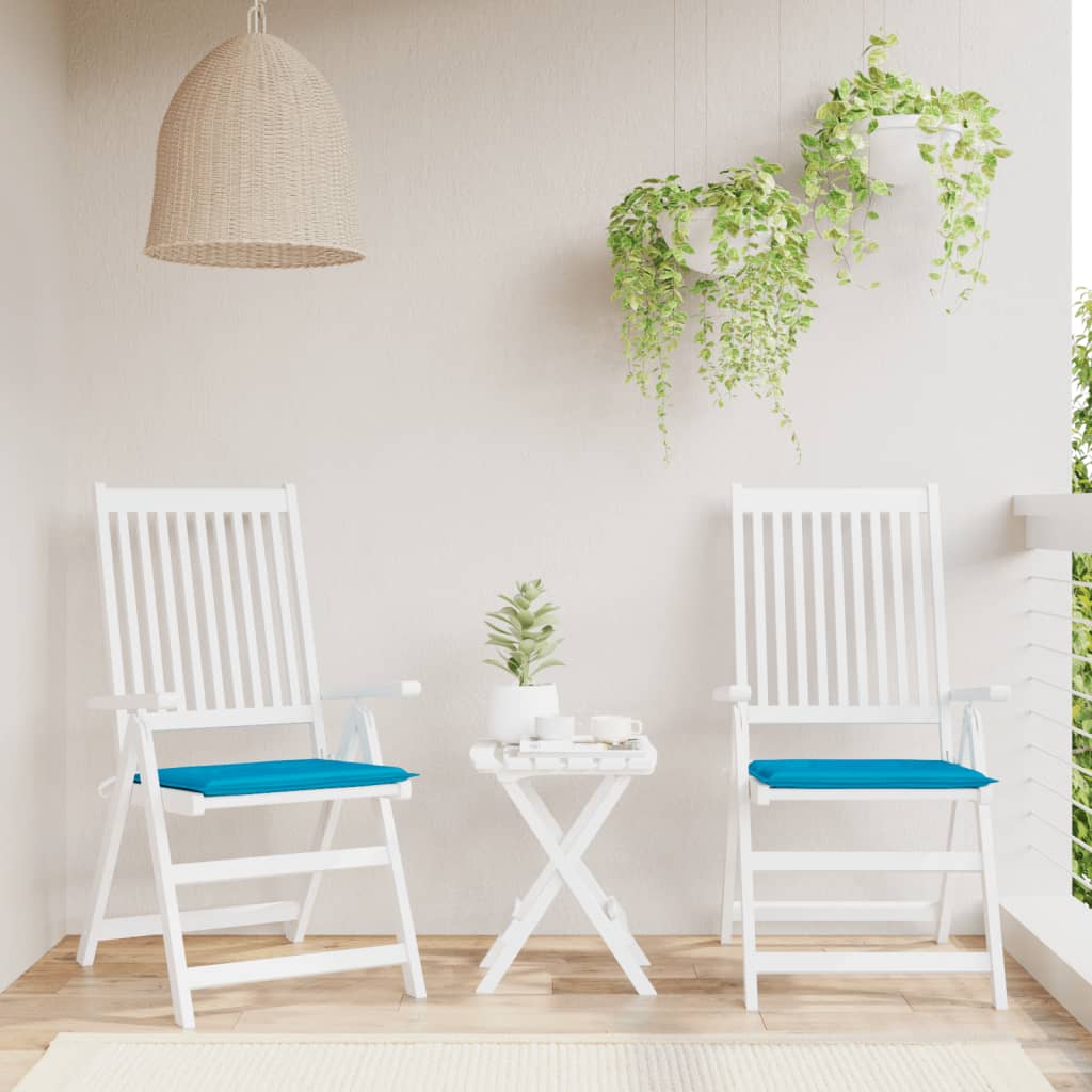 Cuscini da sedia da giardino Vidaxl 2 St 50x50x3 cm tessuto blu