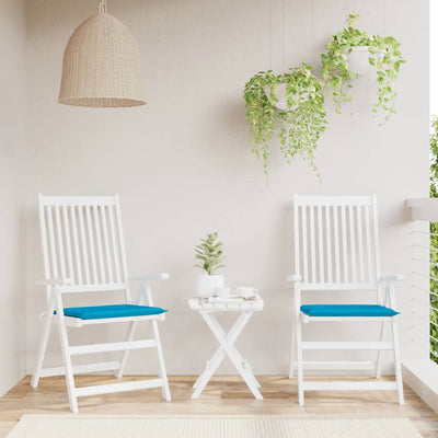 Cojines de silla de jardín Vidaxl 2 st 50x50x3 cm tela azul