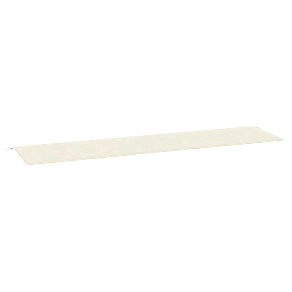 Vidaxl Garden Bench Cushion 200x50x3 CM Oxford Fabric Crème -Coled