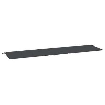 Vidaxl Garden Bench Cushion 200x50x3 cm tessuto oxford nero