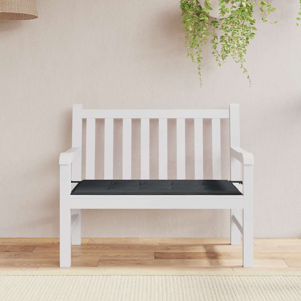 Vidaxl Garden Bench Cushion 100x50x3 cm tessuto oxford nero