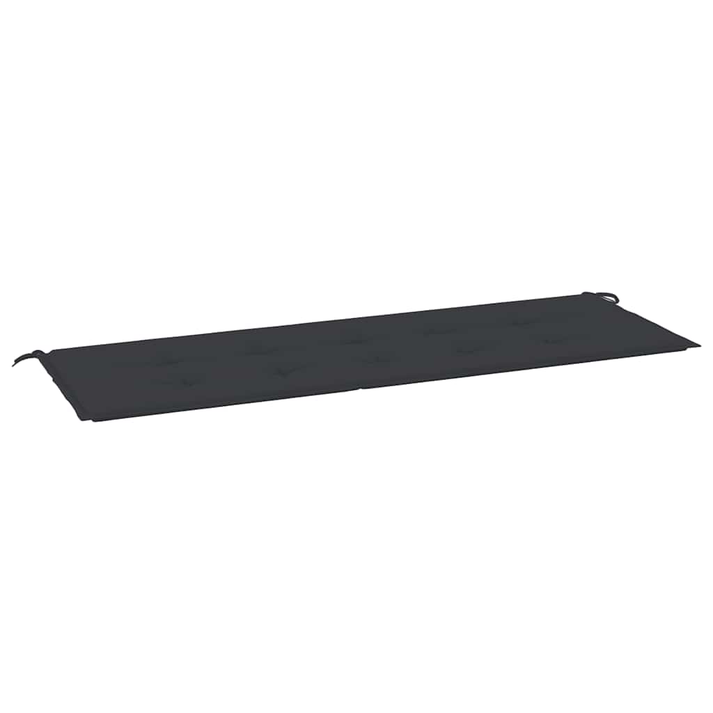 Vidaxl Garden Bench Cushion 150x50x3 cm tessuto oxford nero