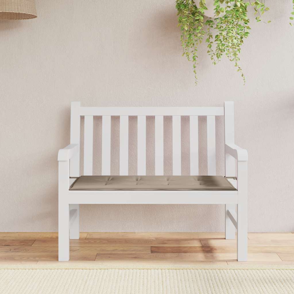 Vidaxl Garden Banch Cushion 100x50x3 cm Tessuto Oxford Taupe