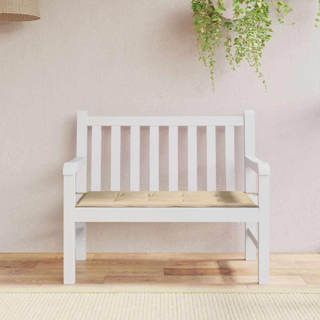 Vidaxl Garden Bench Cushion 100x50x3 cm Tessuto oxford beige