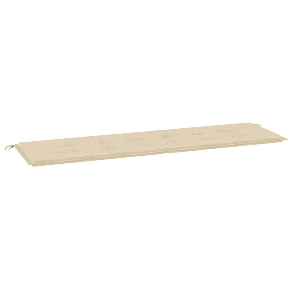 Vidaxl Garden Banch Cushion 180x50x3 cm Tessuto Oxford Beige