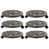 Vidaxl Planty Trolleys 6 PCS 38 cm de bronce de plástico