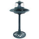 Vidaxl Bird Bath con fontana 50x91 cm di plastica verde