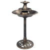 Vidaxl Bird Bath con fontana 50x91 cm di bronzo in plastica colorato
