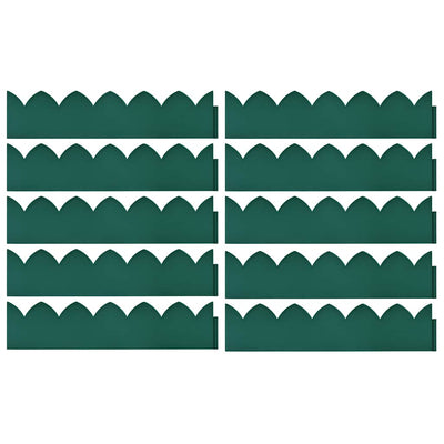 Vidaxl Gazon Bordes 10 PCS 65x15 cm PP Green