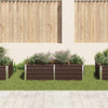 Plantador Vidaxl elevado 160x80x45 cm de acero galvanizado marrón