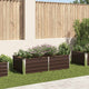 Plantador Vidaxl elevado 160x80x45 cm de acero galvanizado marrón