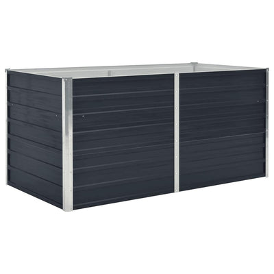 Plantador Vidaxl elevado 160x80x45 cm de acero galvanizado antracita